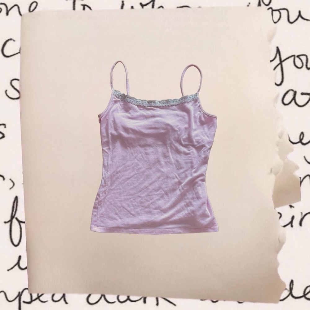 vintage gap lace trim camisole top (built in bra)